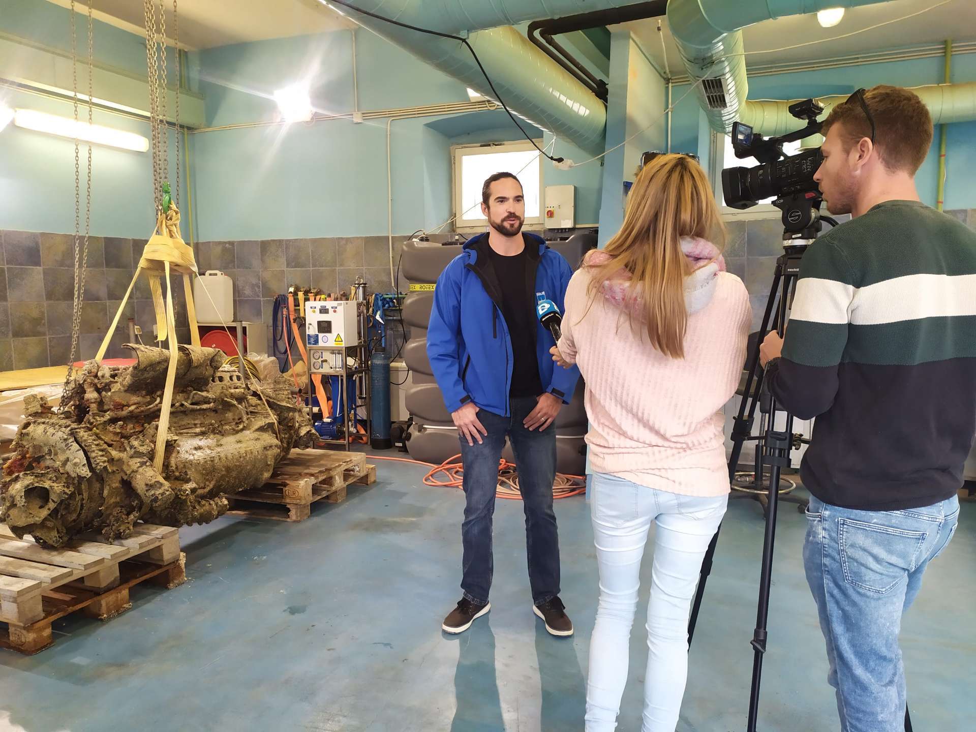 Otkriće i spašavanje Merlin motora zrakoplova Huricane iz podmorja uvale Dobrinka na otoku Rivnju 2020.-image-953